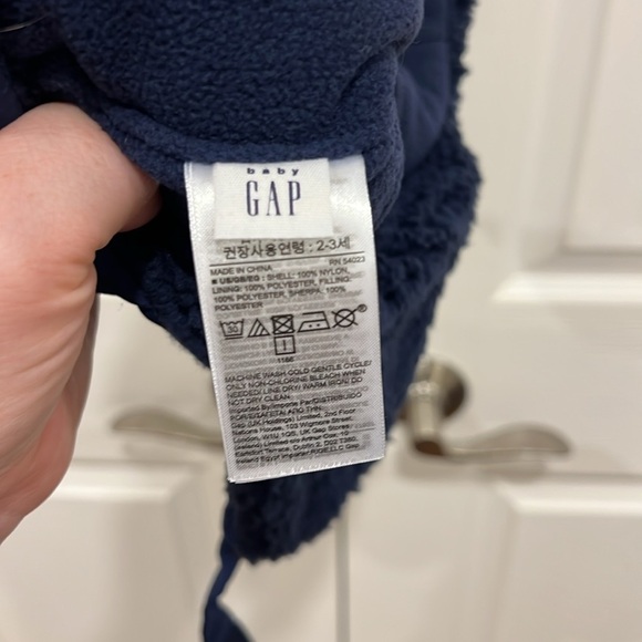 baby GAP Toddler Snow Trapper Hat Navy Blue Size S/M, 2-3 years old - Picture 6 of 7